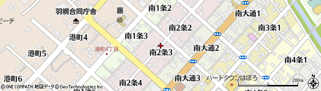 北海道羽幌町（苫前郡）南２条周辺の地図
