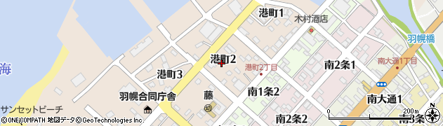 北海道羽幌町（苫前郡）港町周辺の地図