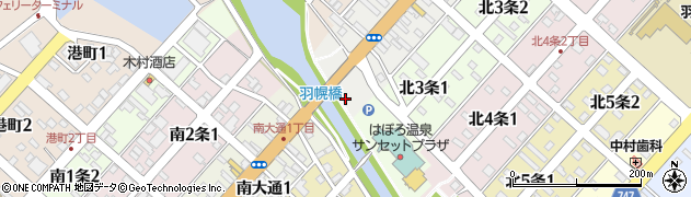 羽幌橋周辺の地図
