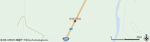 宇津小学校周辺の地図