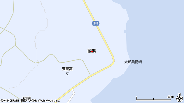 〒078-3954 北海道苫前郡羽幌町天売前浜の地図