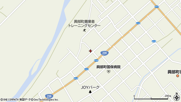 〒098-1615 北海道紋別郡興部町興部仲町の地図