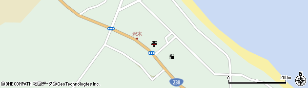 沢木郵便局周辺の地図