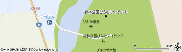 びふか温泉周辺の地図