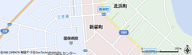 北海道枝幸町（枝幸郡）新栄町周辺の地図