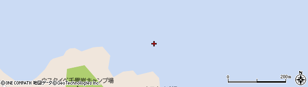 ウスタイベ岬周辺の地図