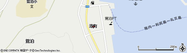 北海道利尻郡利尻富士町鴛泊港町周辺の地図