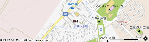 北海道稚内市緑4丁目周辺の地図