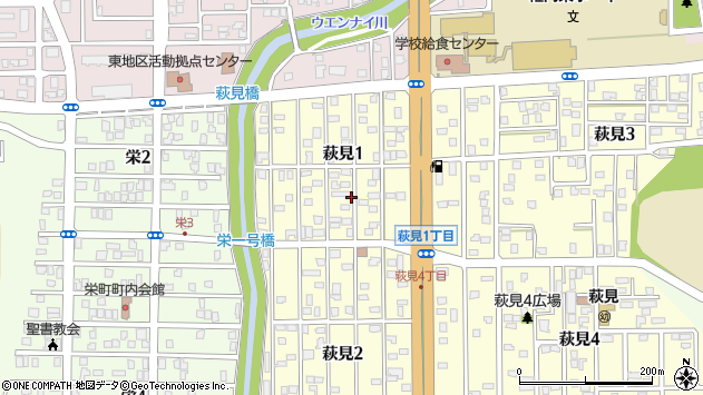 〒097-0016 北海道稚内市萩見の地図