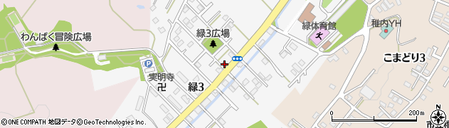 稚内緑簡易郵便局周辺の地図