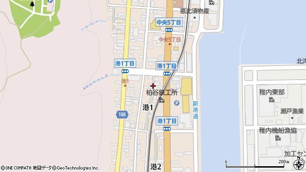 〒097-0021 北海道稚内市港の地図