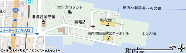 北海道稚内市開運周辺の地図