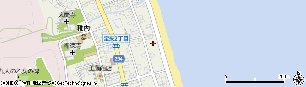 北海道稚内市宝来周辺の地図