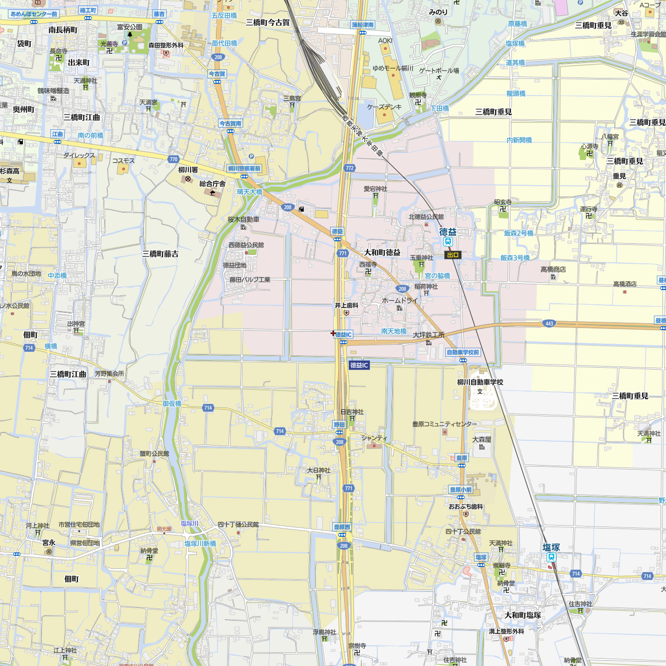 有明海沿岸道路 柳川市 道路名 の地図 地図マピオン