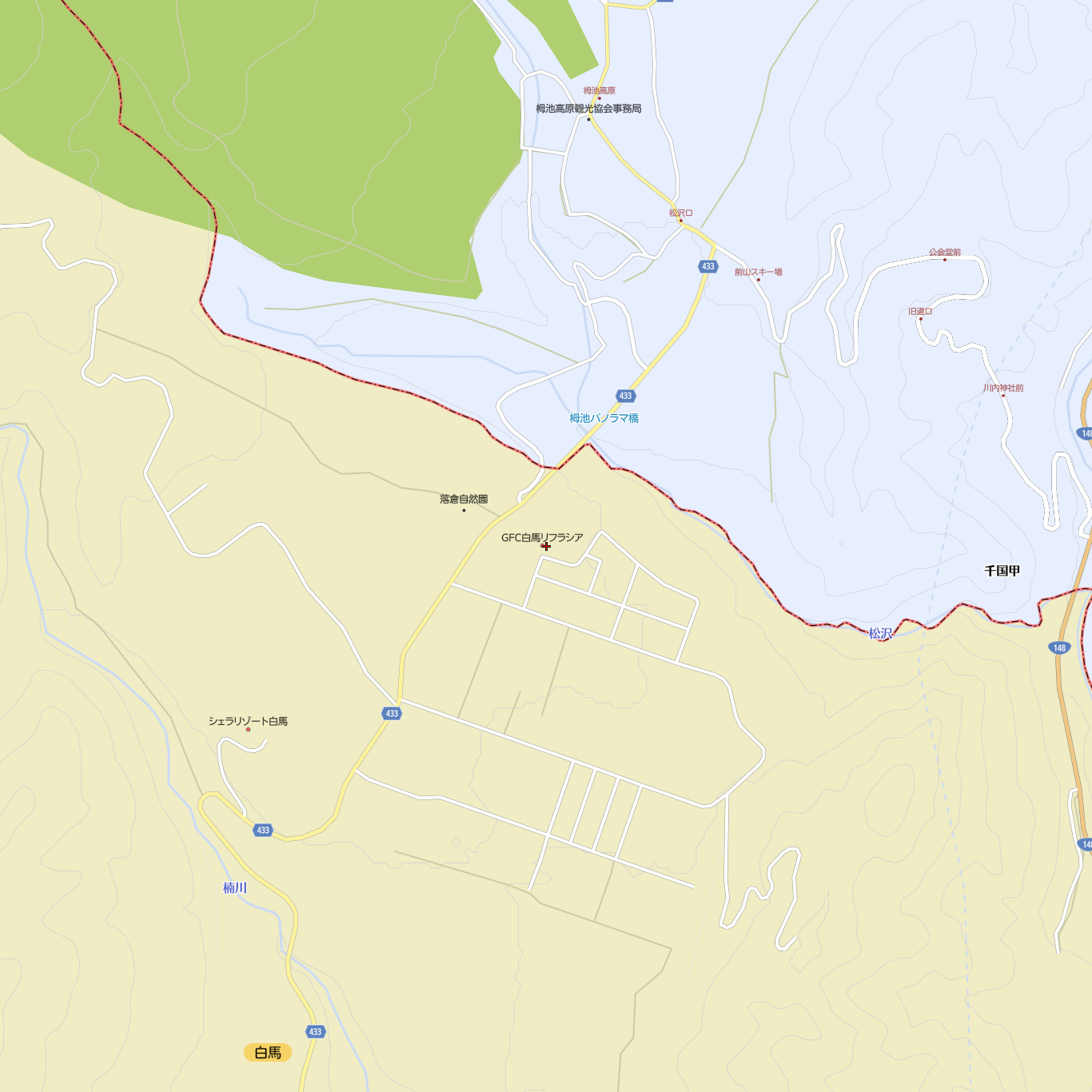 ｇｆｃ白馬リフラシア 北安曇郡白馬村 ホテル の地図 地図マピオン