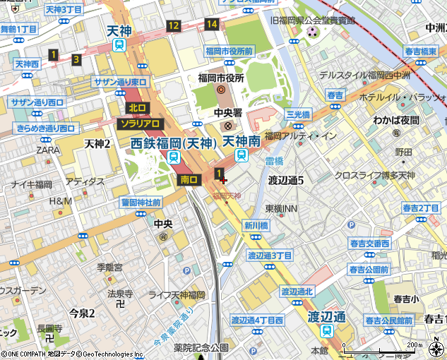 大黒屋質天神店 福岡市 リサイクルショップ の電話番号 住所 地図 マピオン電話帳