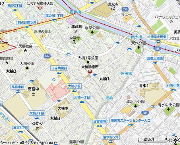 大楠診療所（福岡市/医療・福祉施設）の住所・地図｜マピオン電話帳