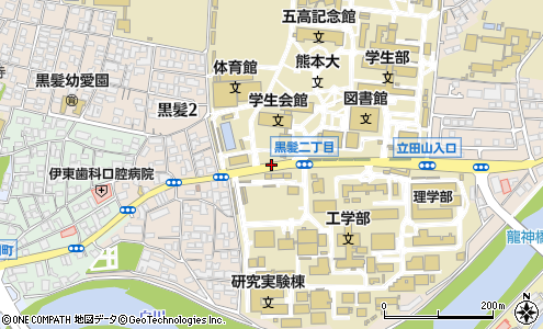 熊本大学前 熊本市 バス停 の住所 地図 マピオン電話帳