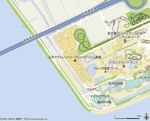 長島 アウトレット 地図
