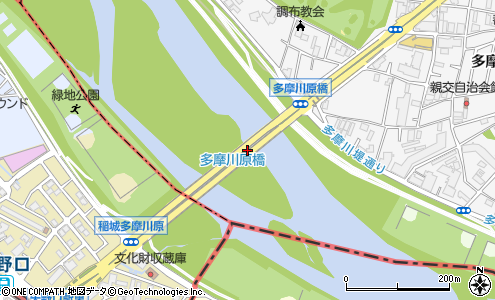 多摩川原橋 調布市 橋 トンネル の住所 地図 マピオン電話帳