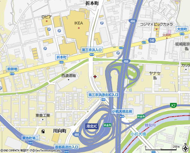 東日本エア ウォーター物流 横浜市 工場 倉庫 研究所 の住所 地図 マピオン電話帳