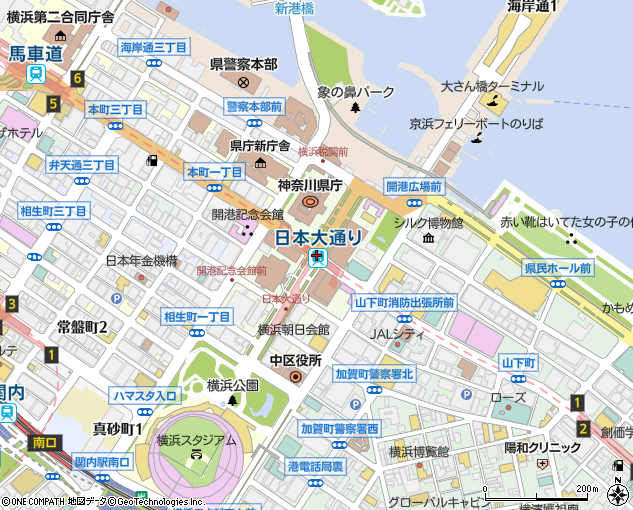 横浜銀行日本大通り駅 ATM（横浜市/銀行・ATM）の住所・地図｜マピオン電話帳