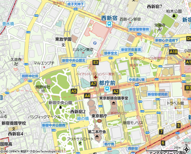 ハイアットリージェンシー東京 新宿区 バス停 の住所 地図 マピオン電話帳