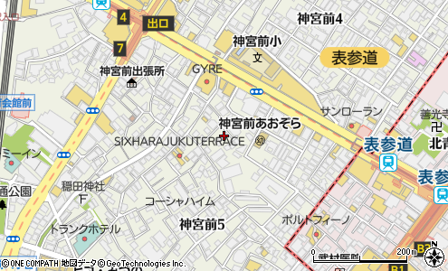 Omotesando Box Cafe Space 渋谷区 カフェ 喫茶店 の電話番号 住所 地図 マピオン電話帳