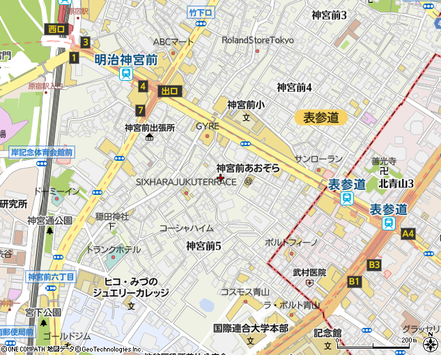 Omotesando Box Cafe Space 渋谷区 カフェ 喫茶店 の電話番号 住所 地図 マピオン電話帳