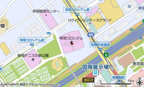有明コロシアム(有明テニスの森公園)のアクセスマップ画像