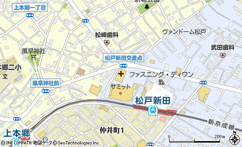 くまざわ書店 松戸新田店 松戸市 書店 の電話番号 住所 地図