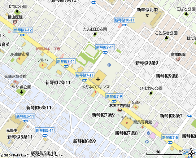 ラッキー新琴似四番通店 札幌市 Ev充電スタンド の電話番号 住所 地図 マピオン電話帳