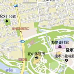 熊本市動植物園 熊本市東区 動物園 サファリパーク の地図 地図マピオン