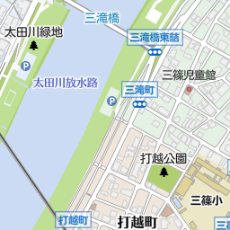 太田川放水路 広島市西区 河川 湖沼 海 池 ダム の地図 地図マピオン