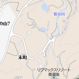 奥道後温泉 松山市 日帰り温泉施設 の地図 地図マピオン