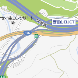 西宮山口ｊｃｔ 西宮市 高速道路jct ジャンクション の地図 地図マピオン