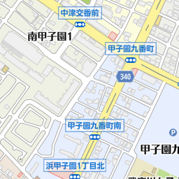 阪神甲子園球場 西宮市 野球場 の地図 地図マピオン