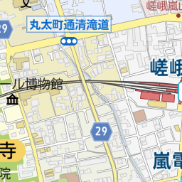嵯峨嵐山駅（京都市右京区/駅）の地図｜地図マピオン