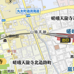 嵐山駅 京都市西京区 駅 の地図 地図マピオン