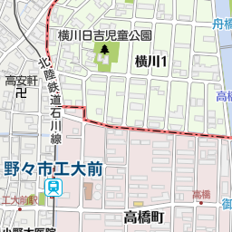 野々市工大前駅 野々市市 駅 の地図 地図マピオン 野々市工大前駅 野々市市 駅 の地図 地図マピオン