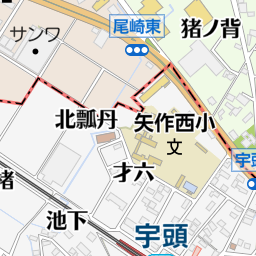 愛知県岡崎市宇頭町字才六の地図(34.97273667851065