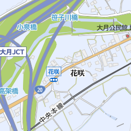 甲州街道 大月市 道路名 の地図 地図マピオン