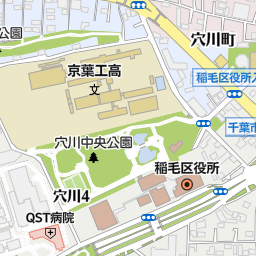 穴川中央公園 千葉市稲毛区 公園 緑地 の地図 地図マピオン