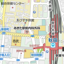 秋田駅 秋田市 駅 の地図 地図マピオン